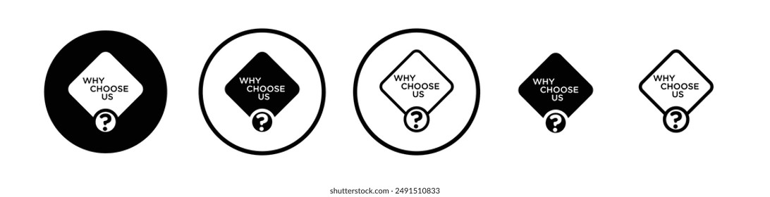 Why us line icon collection