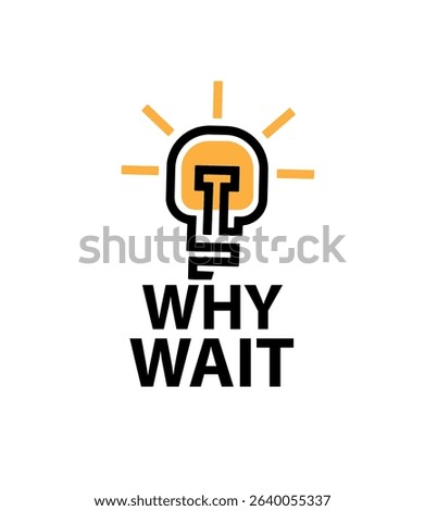 why wait text on white background	