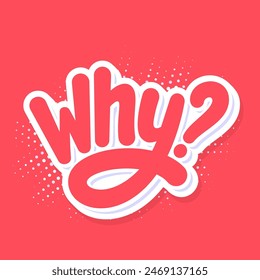¿Por qué palabra? Anuncio de letras manuscritas de Vector.
