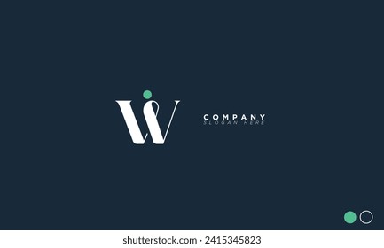  WI Alphabet letters Initials Monogram logo IW, W and I