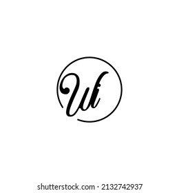 WI circle feminine concept initial logo best for beauty and fashion