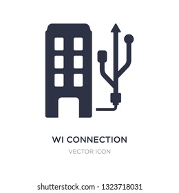 wi connection icon on white background. Simple element illustration from Technology concept. wi connection sign icon symbol design.