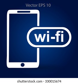 Wi fi access is available for your phone vector icon