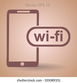 Wi fi access is available for your phone vector icon