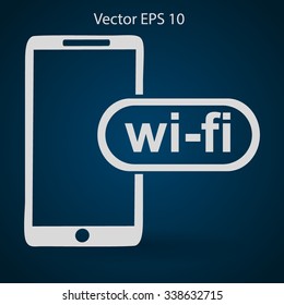 Wi fi access is available for your phone vector icon