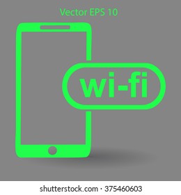 Wi fi access is available for your phone vector icon
