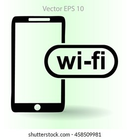 Wi fi access is available for your phone vector icon