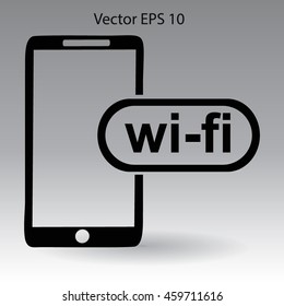 Wi fi access is available for your phone vector icon