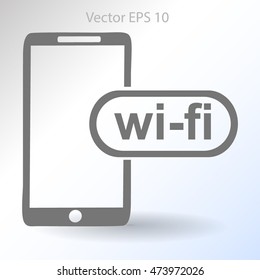 Wi fi access is available for your phone vector icon