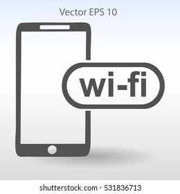 Wi fi access is available for your phone vector icon