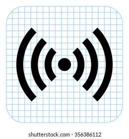 wi fi - black  vector icon