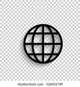 wi fi - black vector  icon with shadow