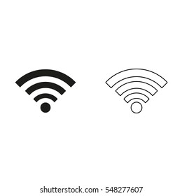 wi fi -  black vector icon