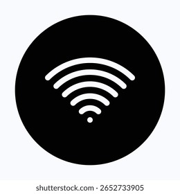 Ícone Circular Wi-Fi Para Interface Do Usuário, Ícone De Vetor Isolado.