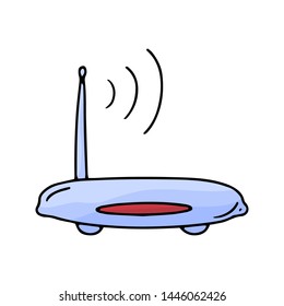 Wi Fi - Doodle icon for Internet technology. Digital drawing. Smart system. Vector illustration
