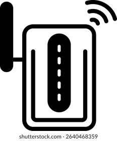Wi Fi Extender Semi Solid Icon Design