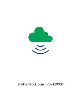 Wi Fi flat icon. Single high quality symbol of line wi-fi vector for web design or mobile app. Color signs of wifi for design logo. Single pictogram of internet on white background