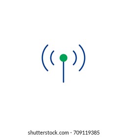 Wi Fi flat icon. Single high quality symbol of line wi-fi vector for web design or mobile app. Color signs of wifi for design logo. Single pictogram of internet on white background