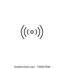 Ícone plano Wi-Fi. Símbolo único de alta qualidade de vetor de wi-fi de linha para web design ou aplicativo móvel. Sinais de cor de wifi para o logotipo do projeto. Pictograma único da Internet sobre fundo branco