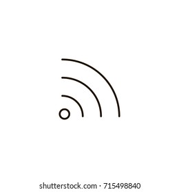 Wi Fi flat icon. Single high quality symbol of line wi-fi vector for web design or mobile app. Color signs of wifi for design logo. Single pictogram of internet on white background