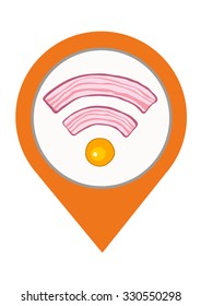 Wi fi icon with eggs