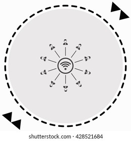 Wi fi icon Flat Design. Isolated Illustration.