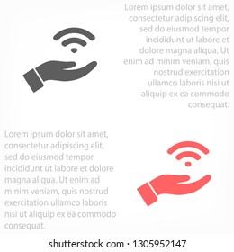 Wi fi icon in the hand
