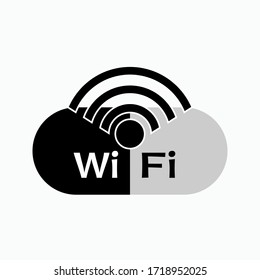 Wi fi Icon. Internet Access Symbol for Design, Presentation, Website or Apps Elements - Vector.  Logo Template. 