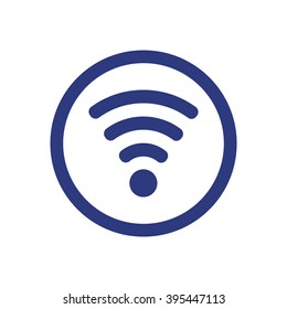 Wi fi   icon,  isolated. Flat  design.