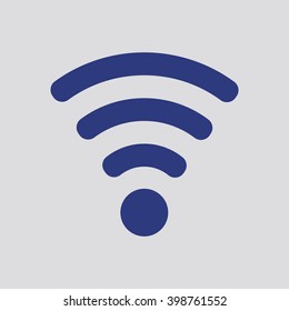 Wi fi  icon,  isolated. Flat  design.