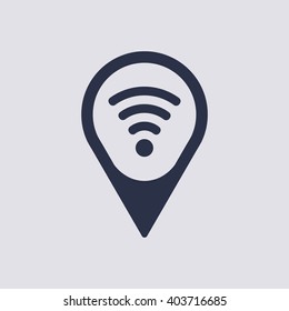 Wi fi  icon,  isolated. Flat  design.