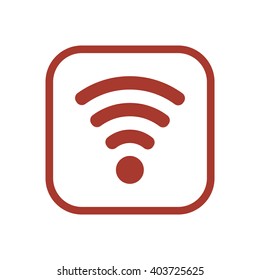 Wi fi  icon,  isolated. Flat  design.