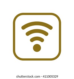 Wi fi  icon,  isolated. Flat  design.
