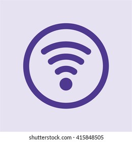 Wi fi  icon,  isolated. Flat  design.