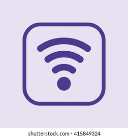 Wi fi  icon,  isolated. Flat  design.