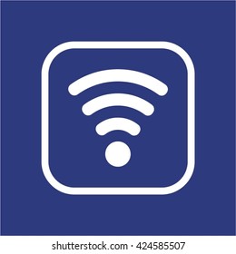 Wi fi  icon,  isolated. Flat  design.