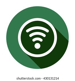 Wi fi  icon,  isolated. Flat  design.
