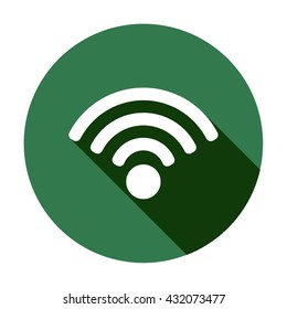 Wi fi   icon,  isolated. Flat  design.