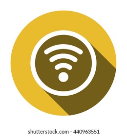 Wi fi   icon,  isolated. Flat  design.