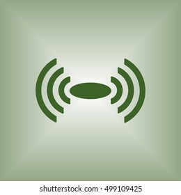 Wi fi    icon,  isolated. Flat  design.