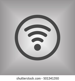 Wi fi    icon,  isolated. Flat  design.