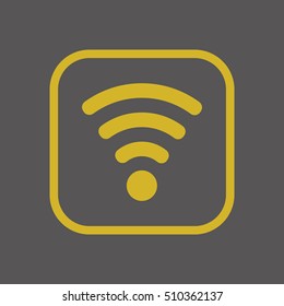 Wi fi   icon,  isolated. Flat  design.