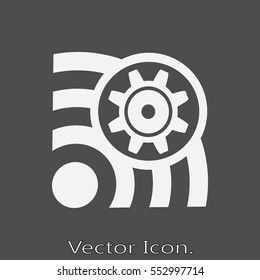 wi fi icon isolated sign symbol and flat style for app, web and digital design. Vector illustration.