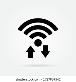 Wi Fi icon. Network, internet, connection symbol. logo. Stock - Vector illustration