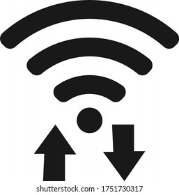 Icono Wi-Fi. Red, Internet, símbolo de conexión. Ilustración del vector