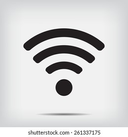 Wi fi icon on a gray background vector