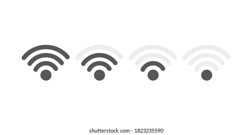 Icono Wi fi sobre fondo blanco. Ilustración digital. Tecnología digital. Ilustración vectorial plana.