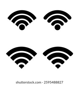 Wi fi icon set, NFC payment line icon, pay
wave, wireless, Illustration vector, Contactless signal