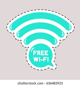 wi fi icon for Sticker on the door