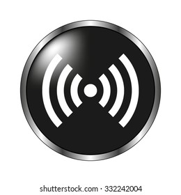 wi fi icon - vector button
